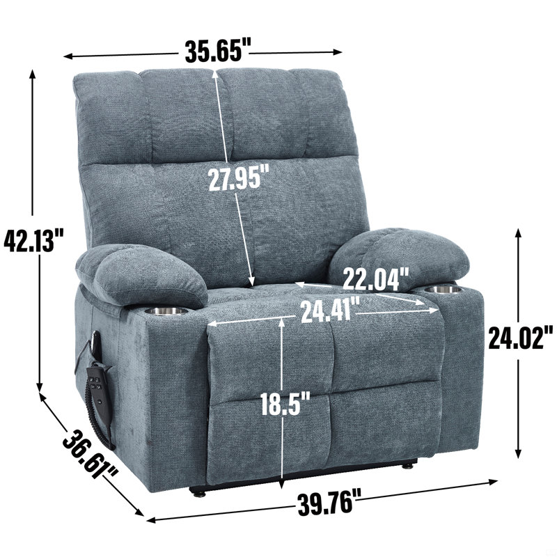Fauteuil inclinable et chauffant à deux moteurs avec position infinie et jusqu'à 350 LBS