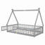 Tent-Shaped Floor Bed, With Guardrails-1043397041-1043397055