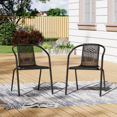 Gisbelle Stackable Outdoor Patio Dining Armchair