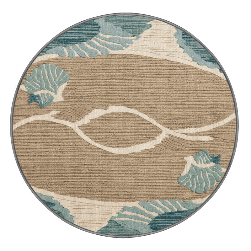  Tapis lavable Coastal Retreat, Rond 3 pi