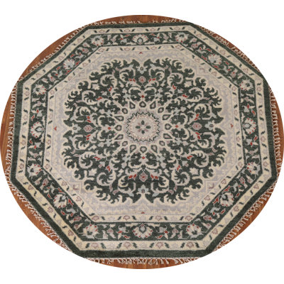 Tapis vert traditionnel octogonal vert 6 x 6