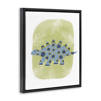 "Stegosaurus with Leaves", art mural sur toile flottante par Lisa Nohren