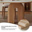 Table de salle à manger en bois fritté massif et bois manufacturé blanc et brun-763599360