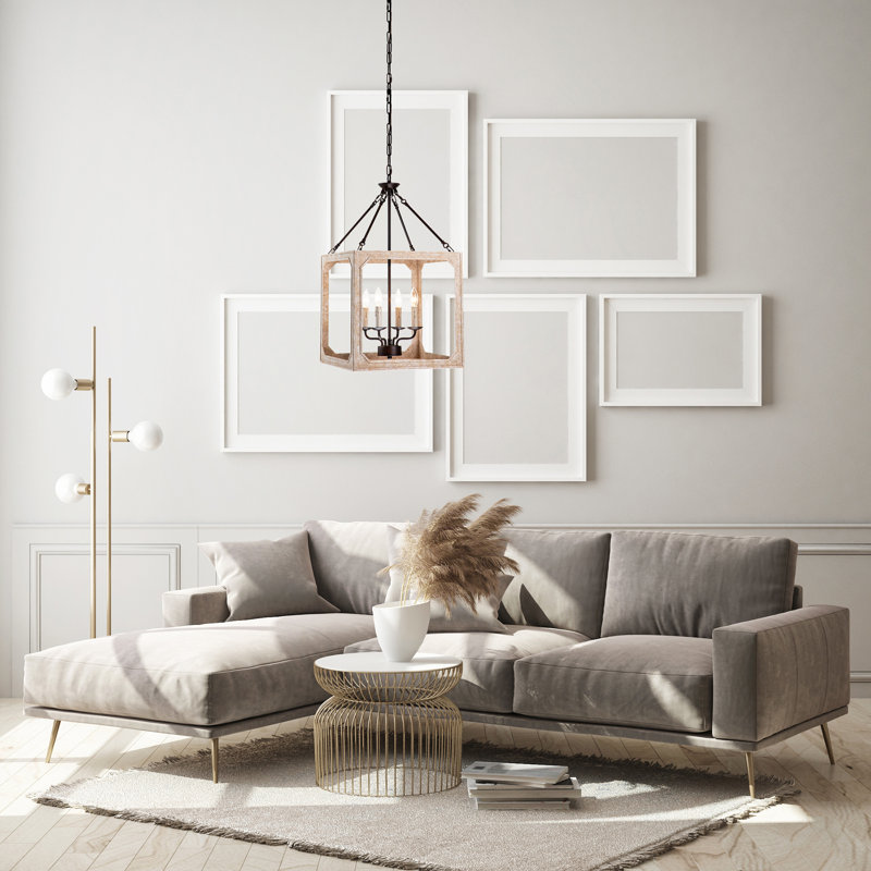 Lustre rectangulaire à 4 lumières Adorah