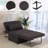 37" Convertible Sleeper Sofa Brown-1007473567