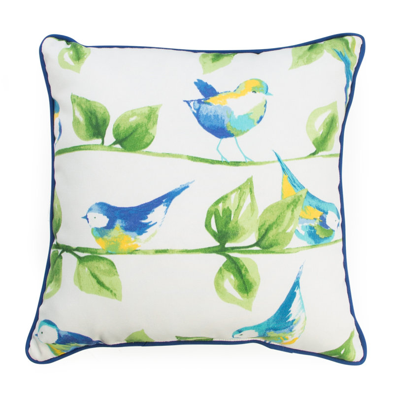 Coussin intérieur / extérieur Curious Birds, Curieux oiseau, Floral