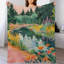 Jeté en flanelle Forest Stream Trees Luxury, couverture douce et chaude pour le salon-134322735