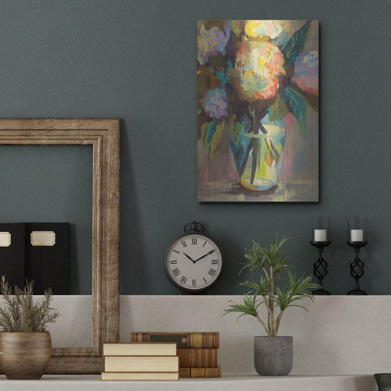 «Glass Study» par Jeanette Vertentes, art mural en métal de luxe, 12 po x 16 po