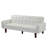 74" Mid-Century Faux Leather Tufted Futon Upholstered Adjustable Backrest Sofa Bed-714722775