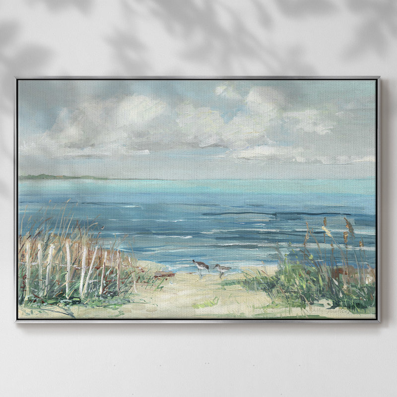 Toile tendue avec cadre de galerie Lived Cove, H 17 po x l 25 po x P 2 po, Encadrement argenté