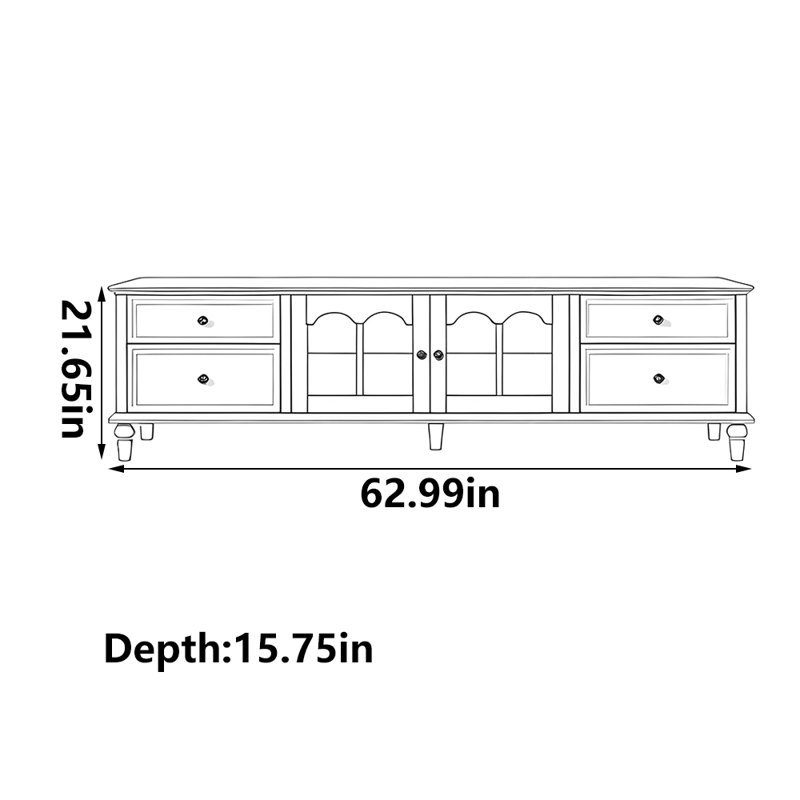 American style pop TV cabinet, 62.99"