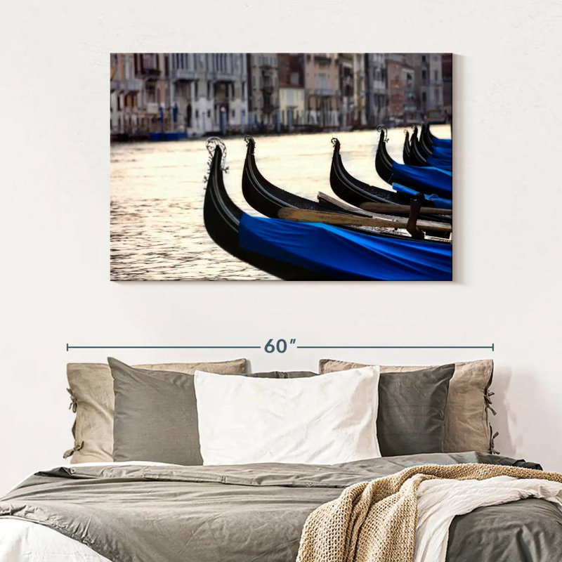 Mehar Gondolas In Venice Italy, 32" H x 48" W