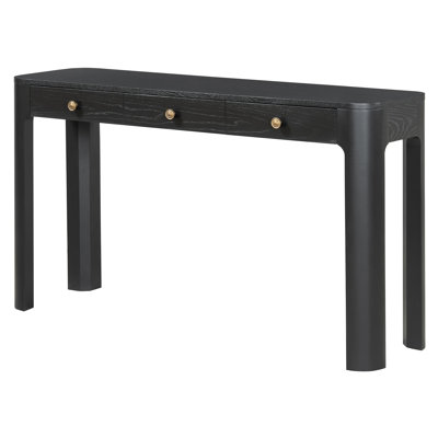 Console avec canapé et coins arrondis