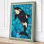Orca Geometric - Wrapped Canvas-1578653133-1578653134