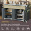 Modern Painted MDF Sideboard Buffet 55.1' - Nordic Storage Cabinet With Drawers & Doors For Dining Room-1594472520