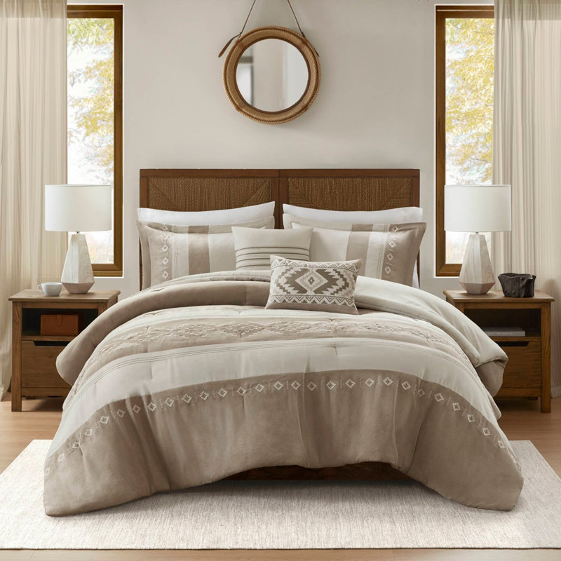 5-Piece King Comforter 5pcs Set,Taupe