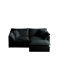 Canapé modulaire en L 2 places en chenille noire-977897704-977897710