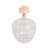 Decorative Crystal Topped Glass Jar With Lid for Home Decor - Elegant Tall Table Jar Ideal Storage Container for Vanity & Bedroom - Pink & Clear-392530955