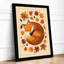 Autumn Fox Asleep Boho - Framed Print-1073081358-1073081352