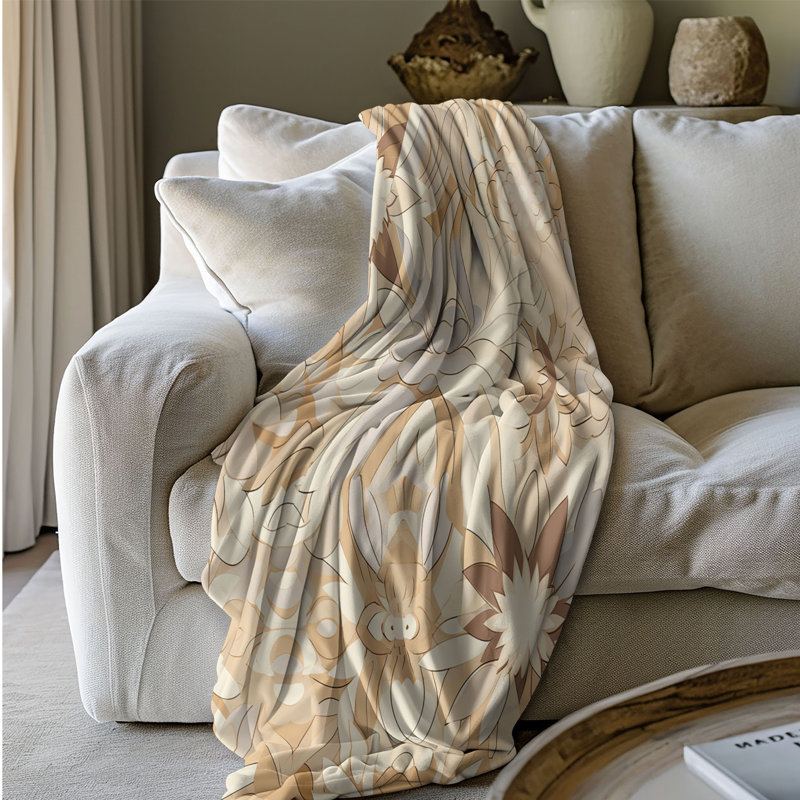 Warm Sands - couverture en sherpa de qualité supérieure 1 pièce, Grand lit