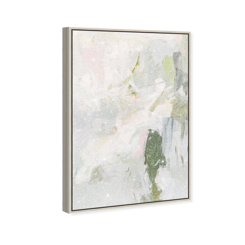 Frosted Foliage Canvas Abstract Print by Oliver Gal, Black Frame, 10 x 15, 46"H x 31"W, Silver Frame