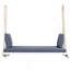 Balancelle de patio en bois, banc de balancelle suspendu avec coussin et coussins, cordes en chanvre de 10,8 pi pour le jardin, la cour, la pelouse, blanc-2048601567-2048601570