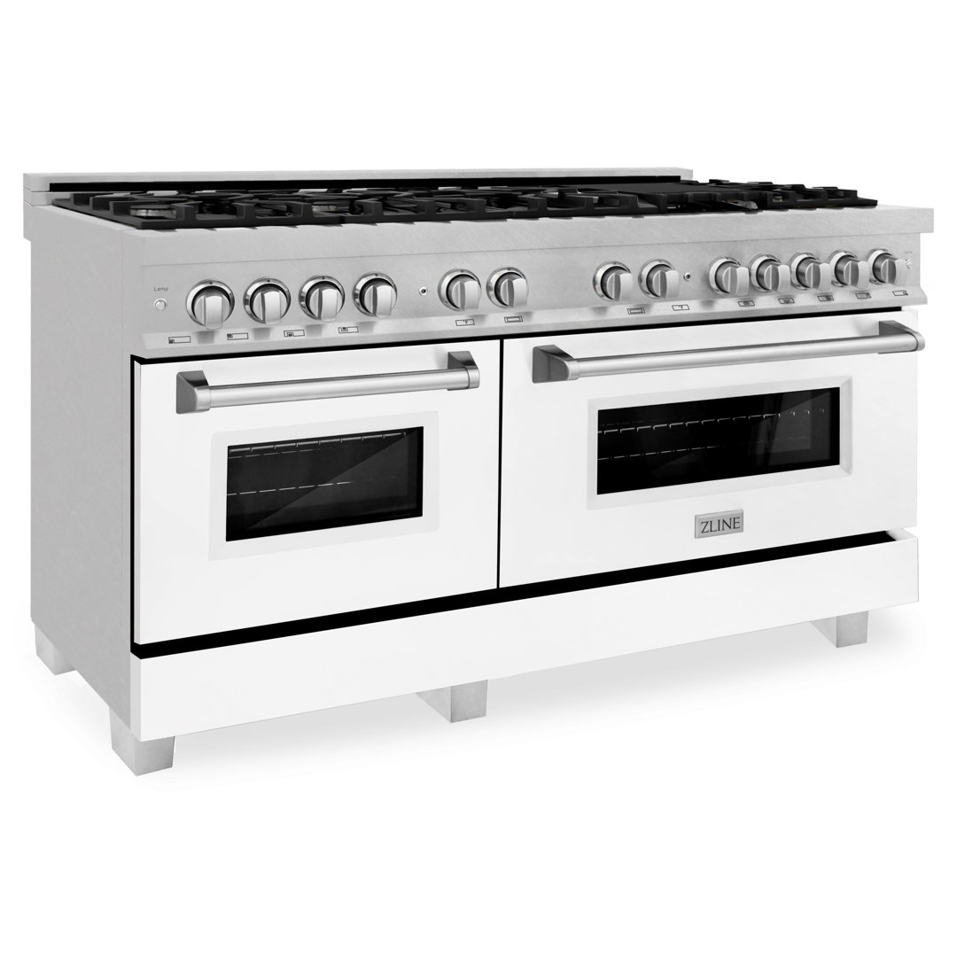 ZLINE 60 In. 7.4 Cu. Ft. Legacy Dual Fuel Range with 9 Burner Gas Cooktop and 2 Electric Convection Ovens ZLINE Appliance 
