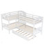 Lit simple en L avec lit gigogne