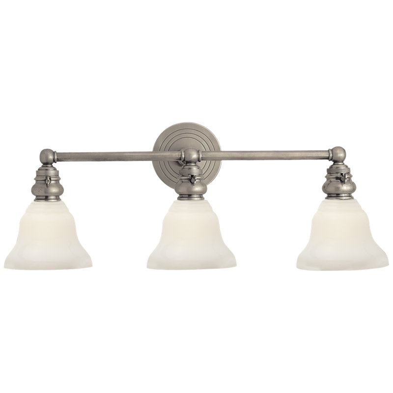 Chapman & Myers Boston Functional Triple Light, Antique Nickel