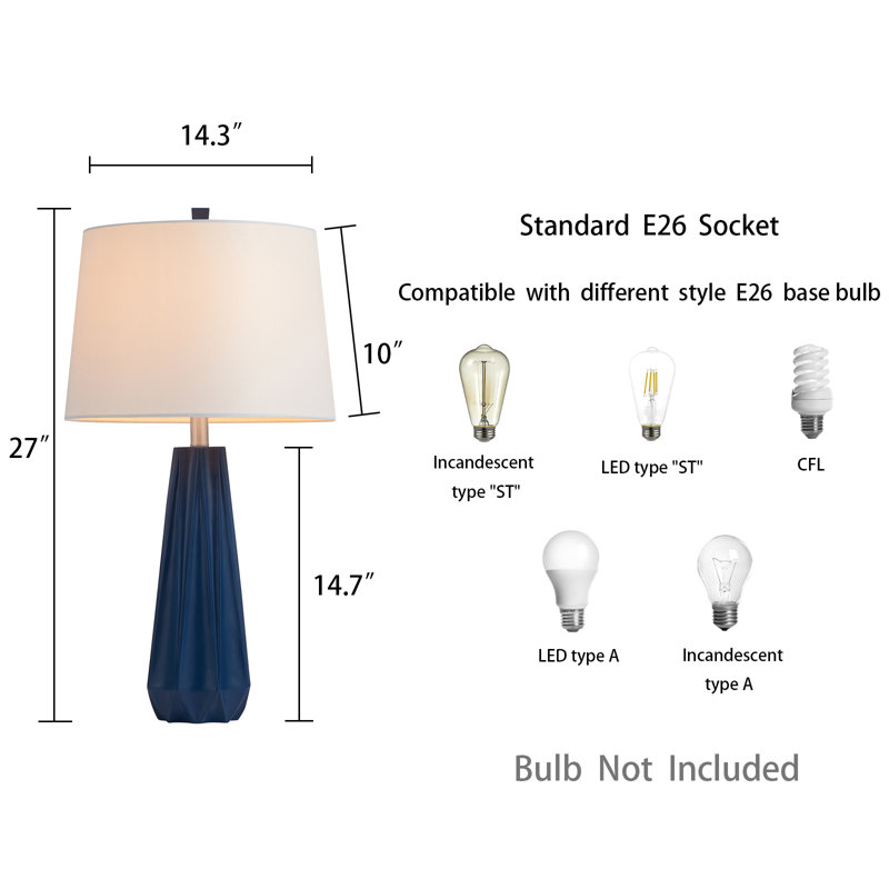 Arrandale 27'' Table Lamp, Blue