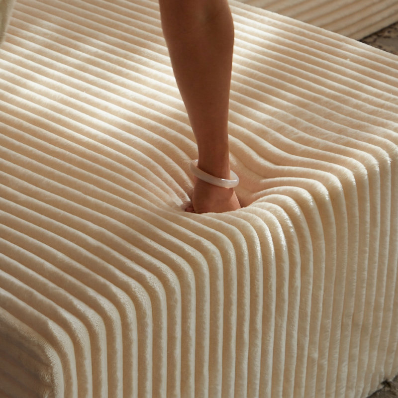 Canapé modulaire en tissu avec repose-pieds de 134 po de largeur