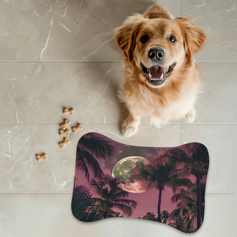 Retro Tropics - Tapis d'alimentation en os 1 pièce, 18"