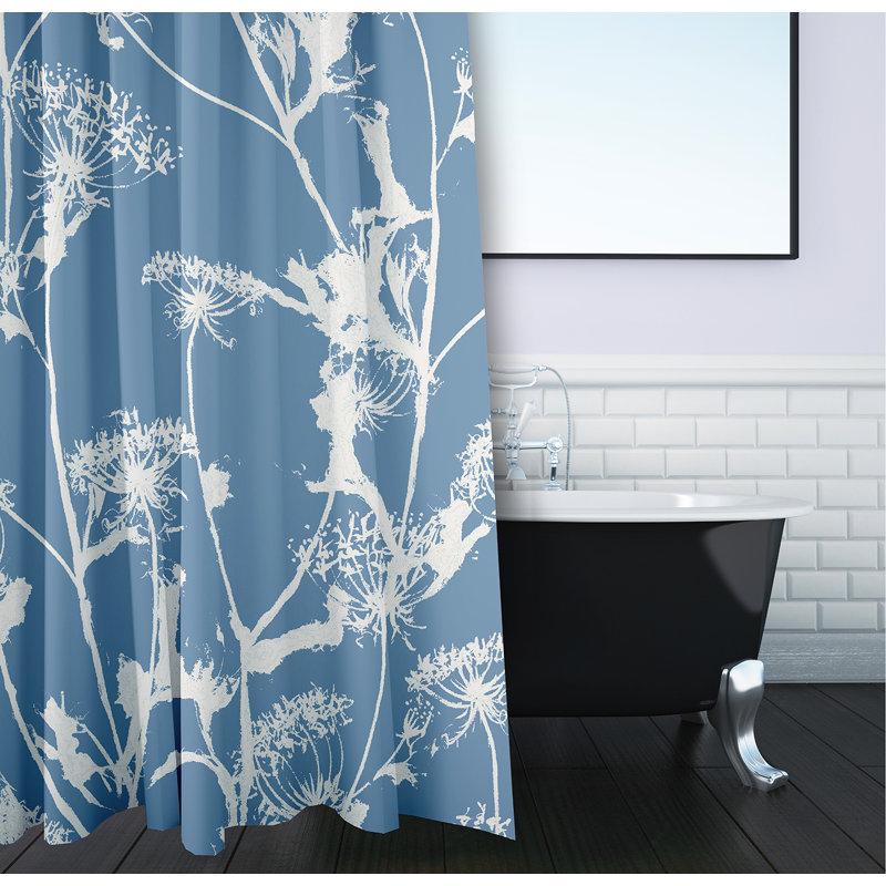 Rideau de douche Windy Blossom, Bleu
