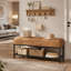 Fabric Upholstered Bench with Shoe Storage