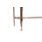 Zinc-Finished Metal and Wood Scalloped Edge Sofa Table-360778784