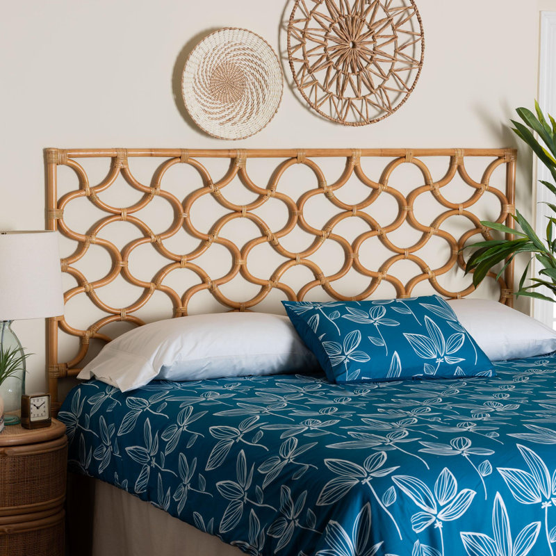 Blayklee Bali & Pari Kalcya Bohemian Natural Rattan Standalone Headboard, King