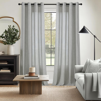 Semi Sheer Curtain Panel Pair