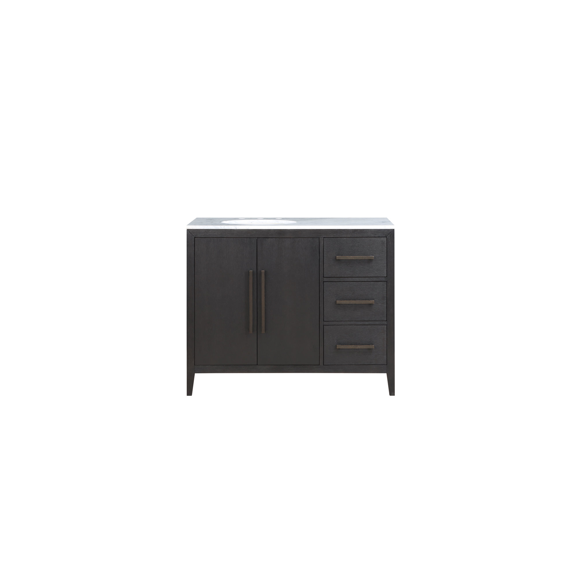 Alsup 42'' Single Bathroom Vanity, Dark Weathered Oak