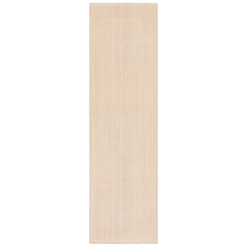 Martha Stewart Sisal/Jute Solid Color Rug in Ivory, Runner 2'3" x 12'