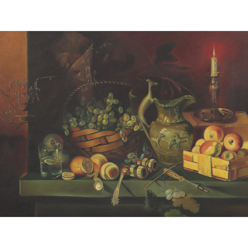 Nature morte | Peinture à l'huile sur toile encadrée