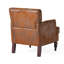 Chaise moderne en microfibre à boutons, brune, avec coutures en losange, garniture cloutée et pieds en bouleau-116844716