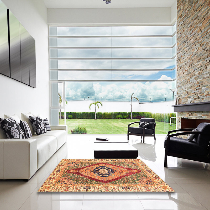 Abstract Indoor Rug, Square 8'