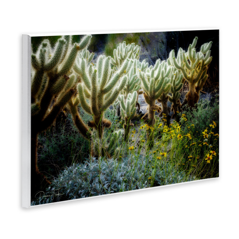 «Desert Cactus Forest», art mural par Dennis Frates, H 13 po x l 19 po