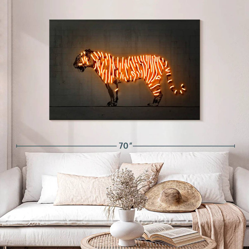 Brampt Glowing Tiger, 32" H x 48" W