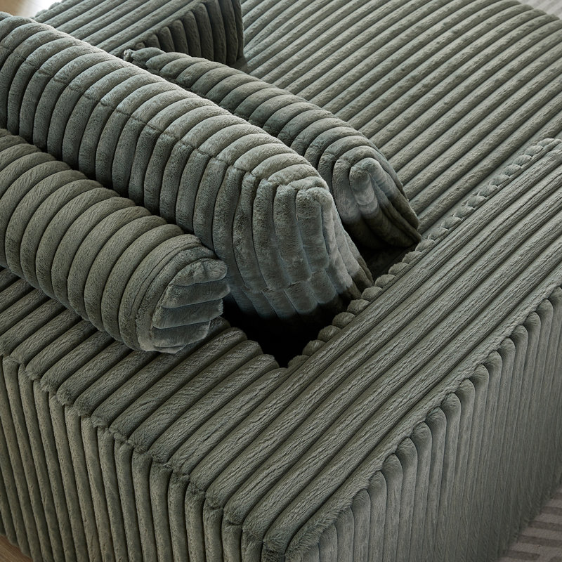 Fauteuil en velours côtelé confortable