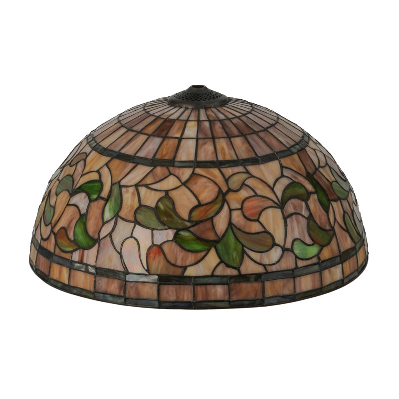 Abat-jour bol en verre 10 "de couleur beige