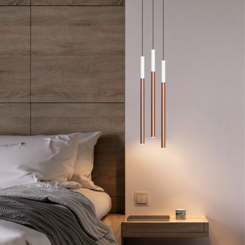 Baileyton 3 - Light LED Cluster Pendant, Brushed Copper/White