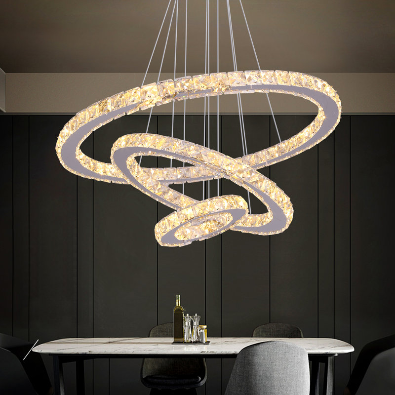 3 - Light Unique/Statement LED Chandelier, Adjustable (3000K-4500K-6000K)