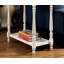 Table de bout transitionnelle 1pc avec tablette cachée et pieds tournés