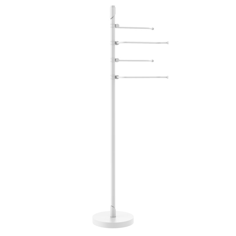 Porte-serviettes sur pied Southbeach, Blanc mat